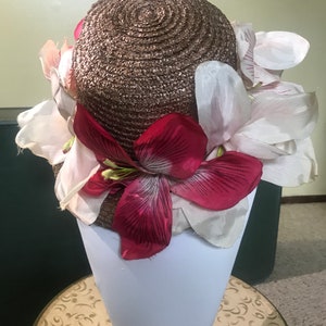 Vintage Spring Floral Hat 1950's image 1