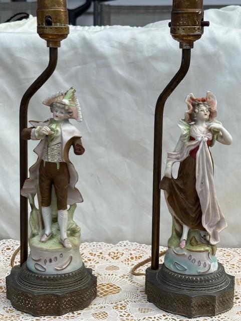 Vintage Victorian Romantic Couple Lamp - Etsy