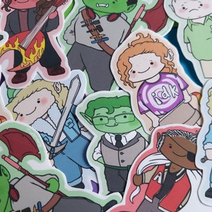 The Bad Kids and the Chosen One | &#39;Fantasy High&#39; Inspired Sticker Set of 7