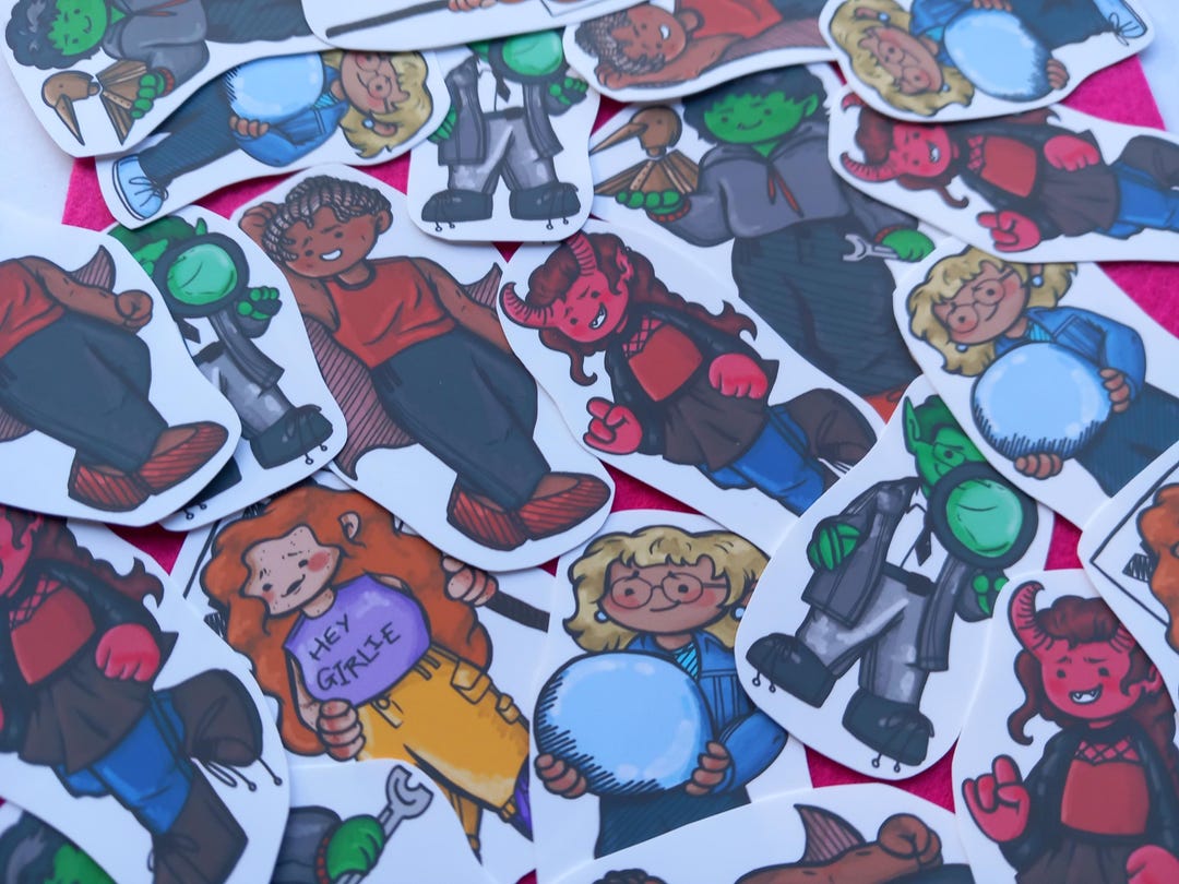 BAD KIDS (again) | D20 Inspired Sticker Set of 6 - Etsy