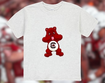 Custom Care Bear Cropped Baby Tee – Game Day Sorority Shirt