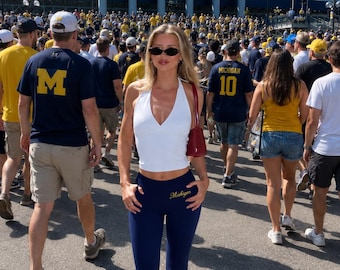 Custom College Capri Set, University Custom School Game Day Outfit, College Girl Tailgate Outfit, Trendy Campus Apparel