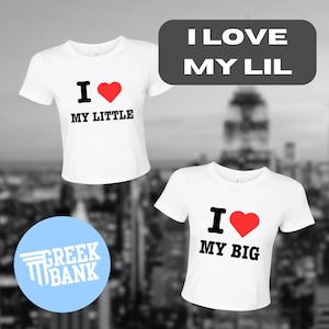 I Heart My Little, New York City Sorority Reveal Shirts // Trendy Sorority Big Little Baby Tees and Tanks