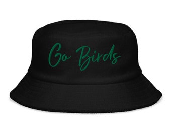 Philadelphia Go Birds Football Embroidered Unstructured Terry Cloth Bucket Hat - One of a Kind!