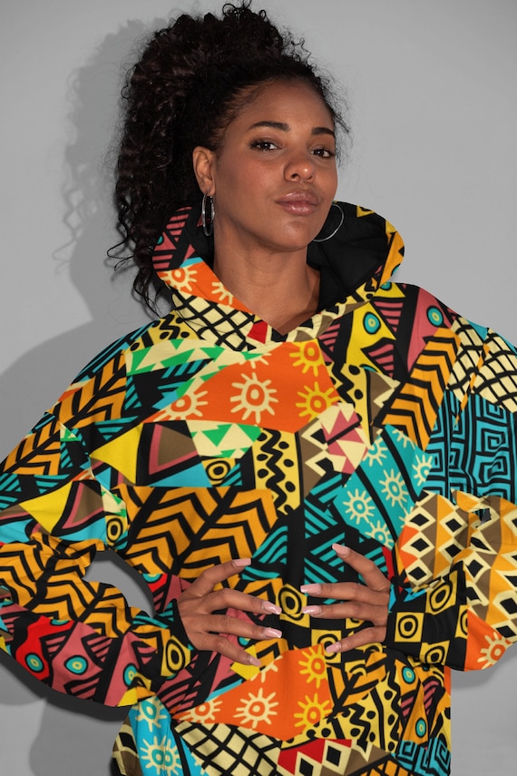 African print sweatshirt sales