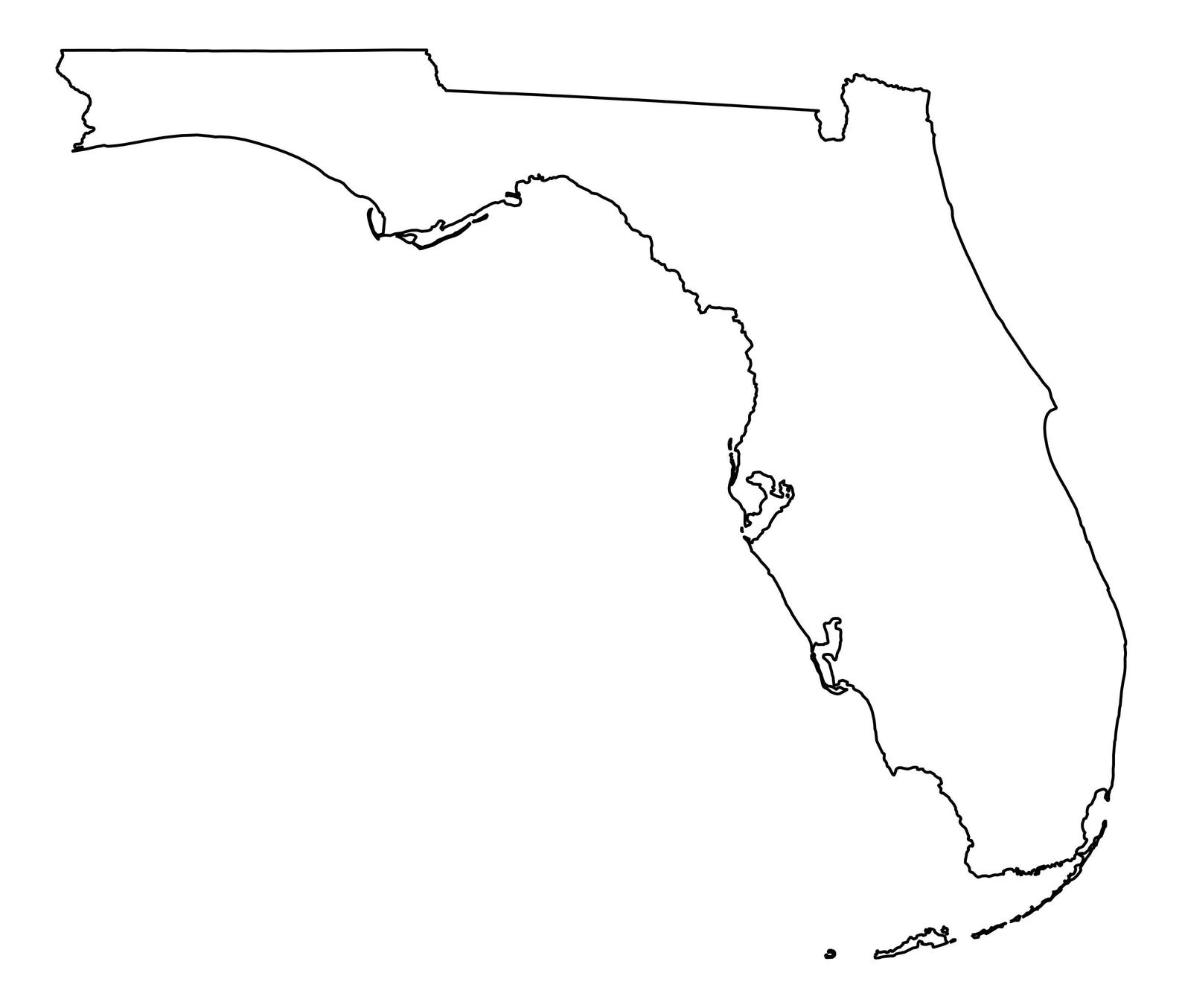 Florida State Outline SVG PNG PDF | Cricut Silhouette Cut File | Map ...