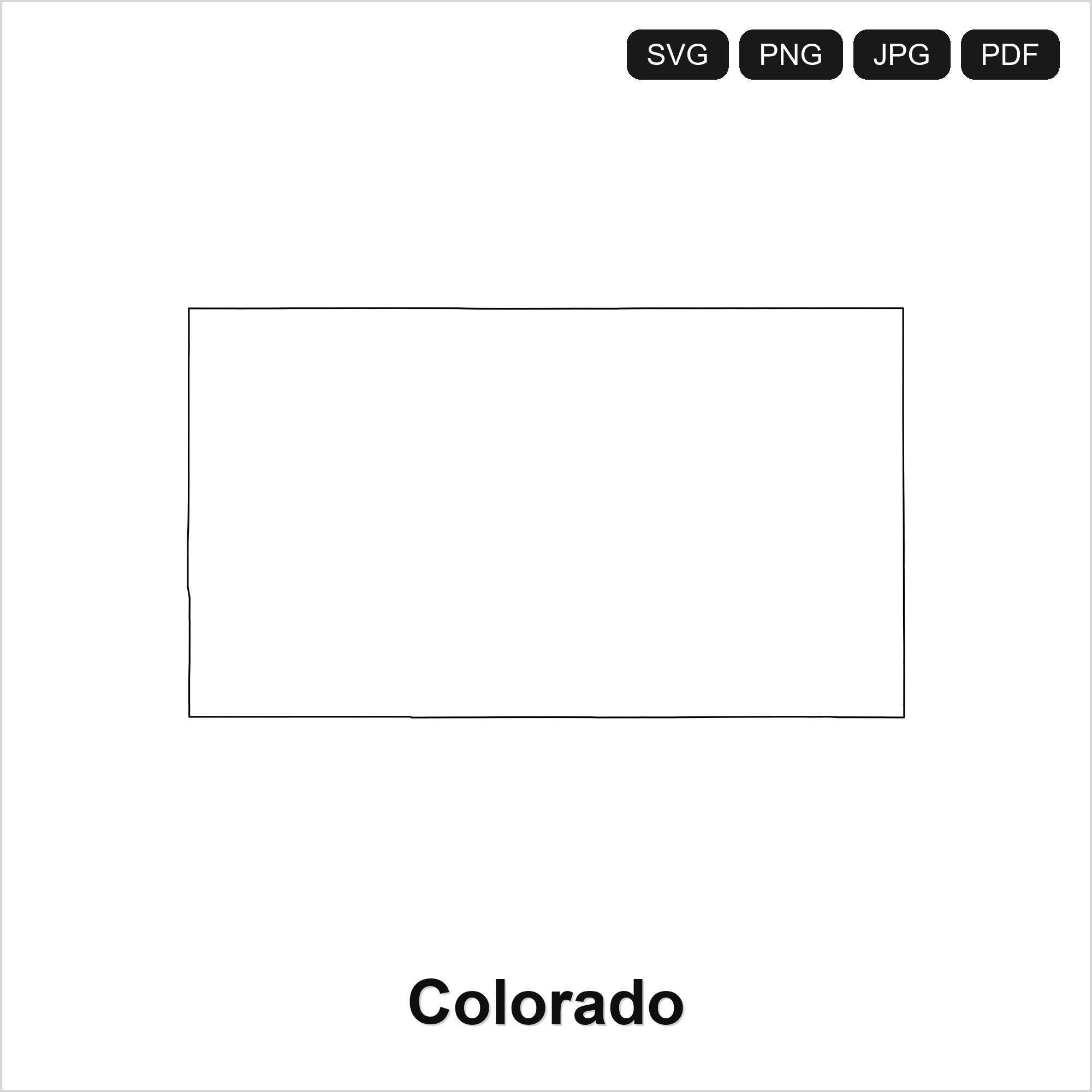 Colorado State Outline SVG PNG PDF | Cricut Silhouette Cut File | Map ...