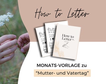 How to Letter Monthly Template