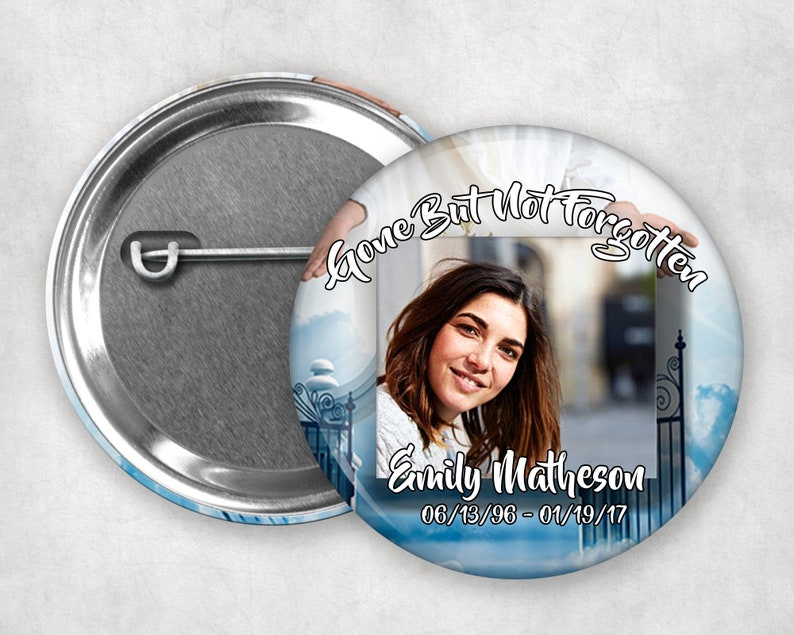 Badges Memorial Keepsakes Memorial Buttons Funeral Buttons Funeral Keepsakes 2.25 Pin Back Buttons Gifts Accessories