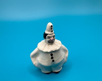 Dollhouse Miniature ~ IGMA Artisan Janice Crawley Handmade Porcelain Clown Cookie Jar