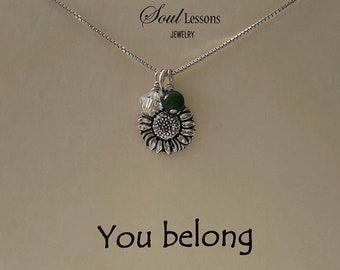 You Belong Inspirational Necklace; empowerment gift; soul gift; soul lesson; message necklace