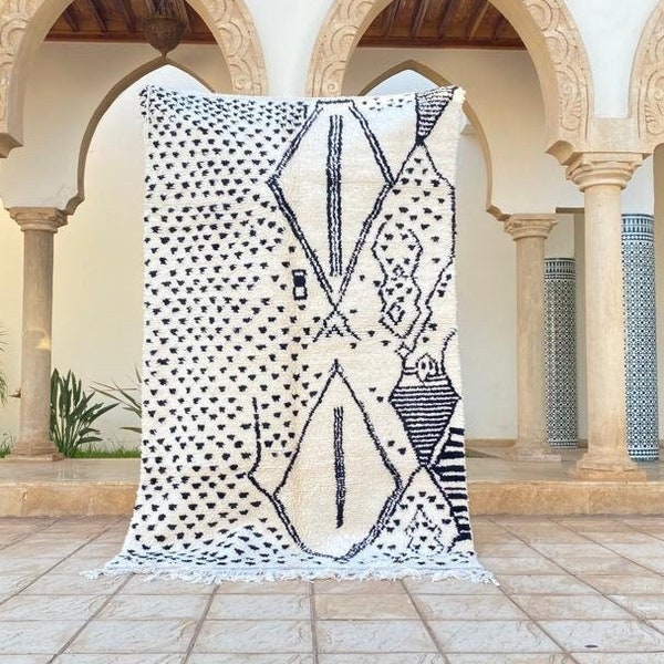 Moroccan rug, Custom Moroccan Rug, Moroccan dots rug, Berber dots rug, Moroccan Carpet, Beni Ourain Rug, Morocco Wool Rug