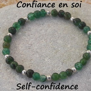 fine agate bracelet 4 mm, green natural stone bracelet, small semi-precious stone bracelet