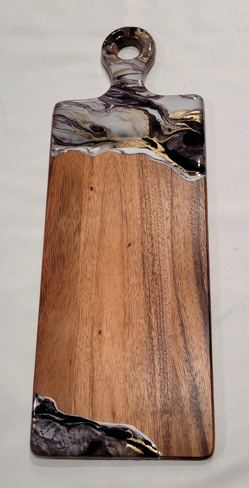 Resin Art Serving Board / Charcuterie Board / Cheese Board / Etsy