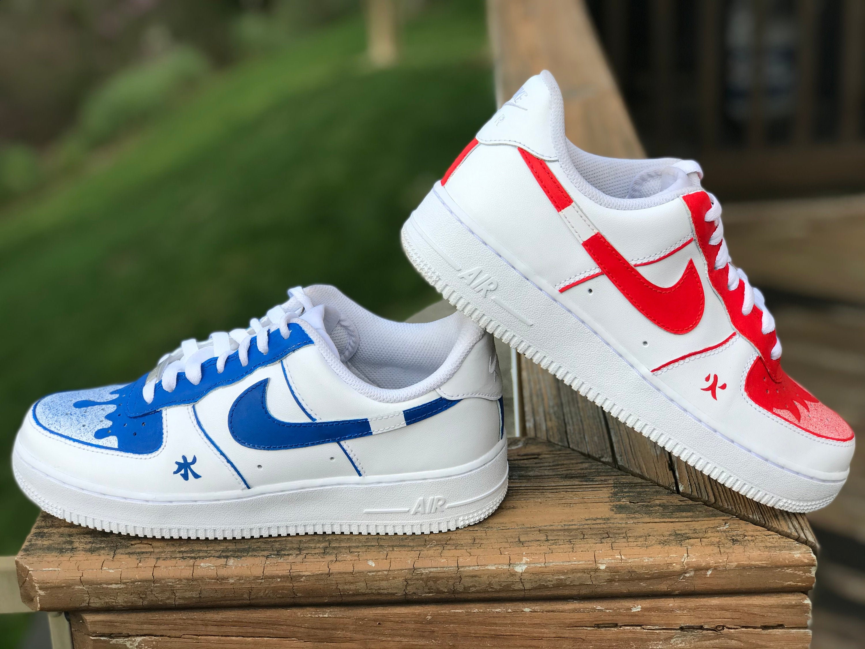 Custom Fire and Air Force 1 - Etsy