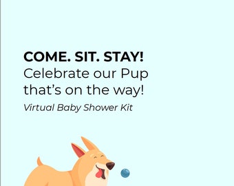 Virtual Baby Shower | Pup on the Way | Puppy Themed