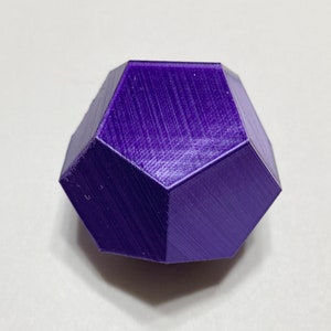 3D Printed Platonic Solids (Tetrahedron, Cube, Octahedron, Dodecahedron, and Icosahedron) Polyhedron Home Office Decoration Desktop Ornament