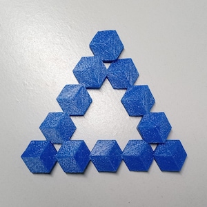 3D Printed Penrose Triangle with Effect of 3D Cubes Impossible Triangle Optical Illusion Home Decoration Wall Hanging Desktop Ornament