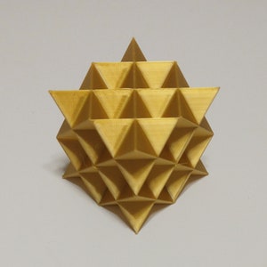 3D Printed Solid 64 Tetrahedron Grid Home Office Decoration Desktop Ornament