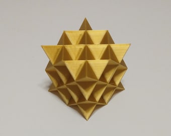 3D Printed Solid 64 Tetrahedron Grid Home Office Decoration Desktop Ornament