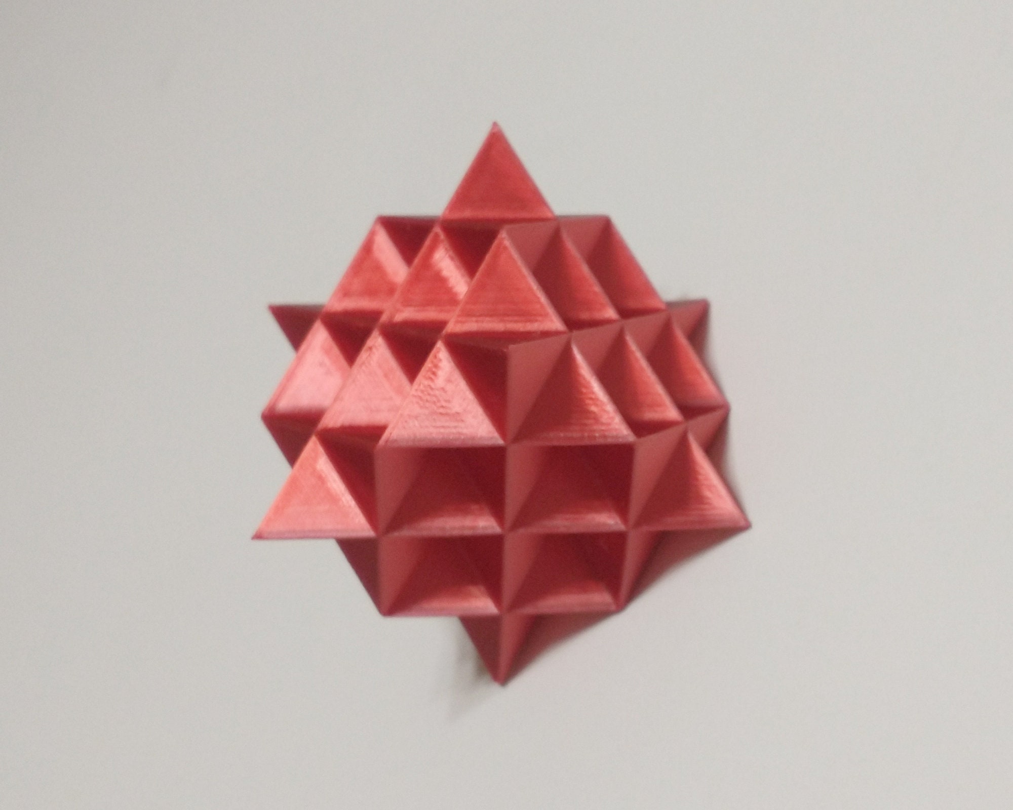 3D Printed Solid 64 Tetrahedron Grid Home Office Decoration Desktop Ornament
