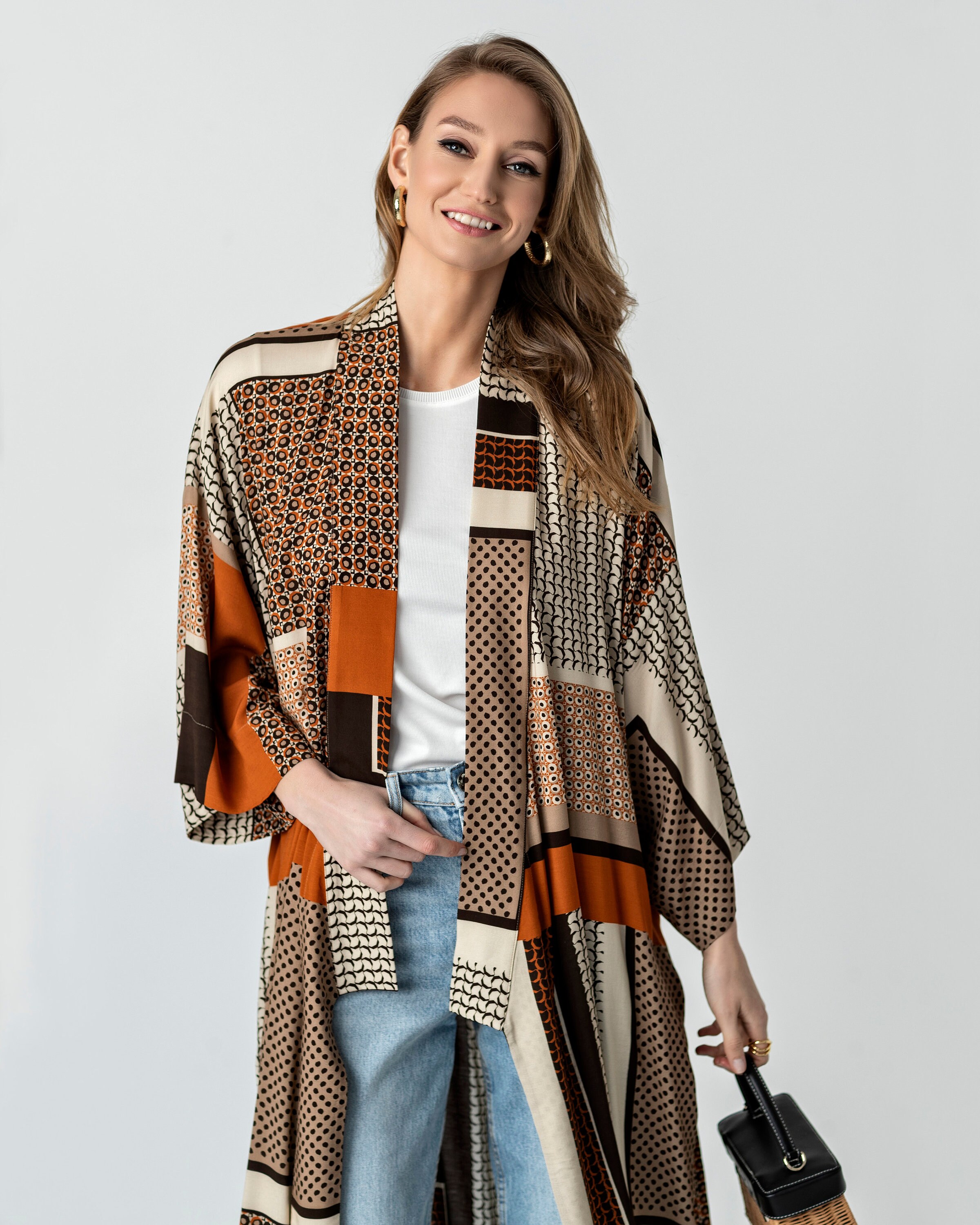 Kimono Duster Coat Women Plus Size Kimono Jacket Loose Fit | Etsy