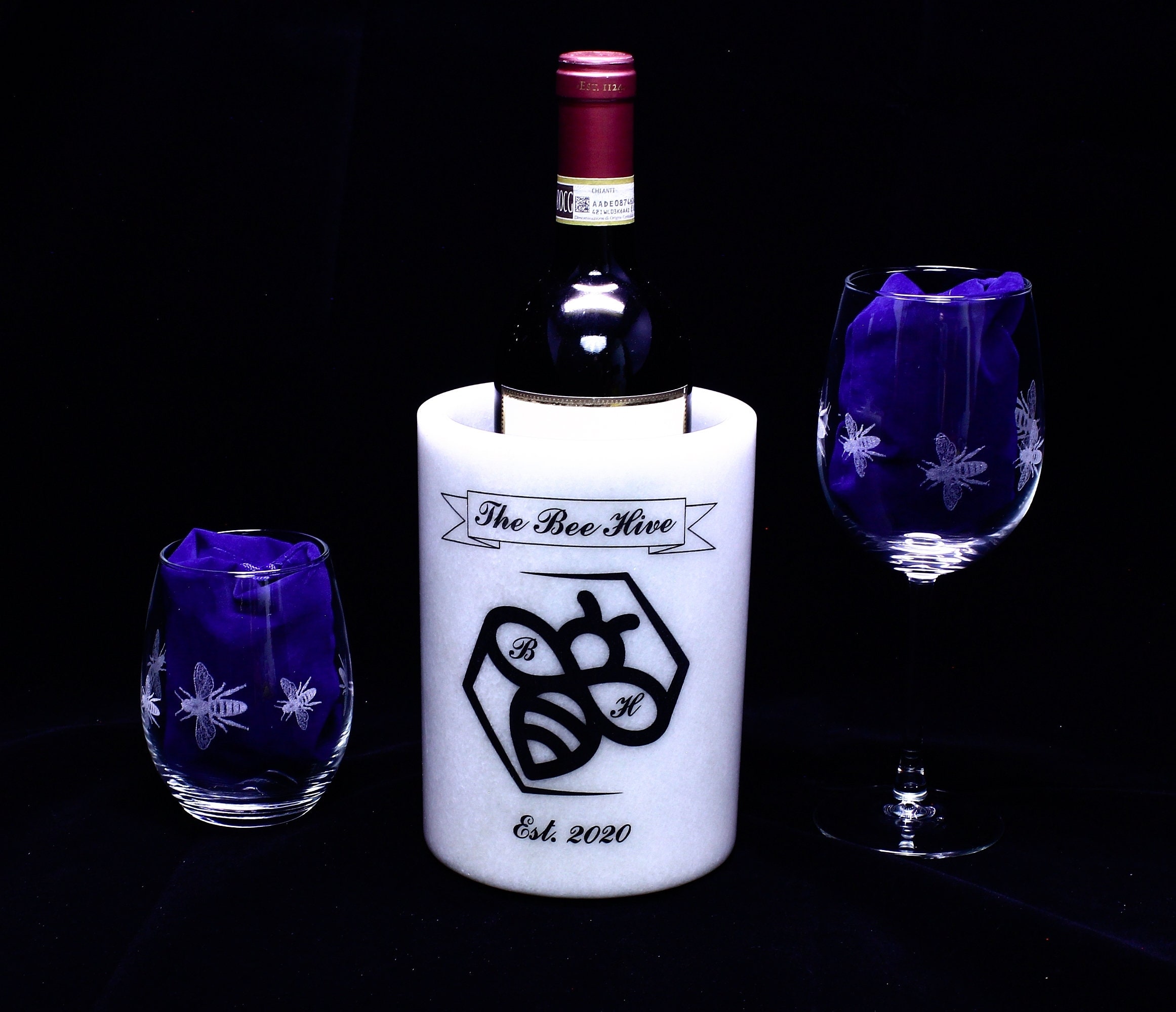 Elegant Personalized Marble Wine Chiller Unique Gift for Etsy
