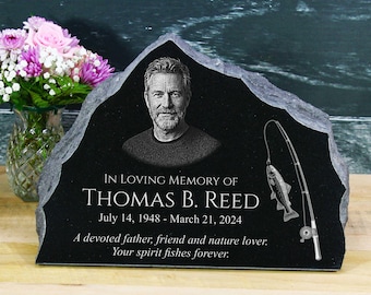 Rustic Granite Memorial Stone - Custom Etched Address or Dedication Stone