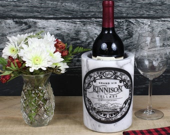 Custom Marble Wine Chiller - Beautifully Crafted Personalized Gift for Wine Lovers