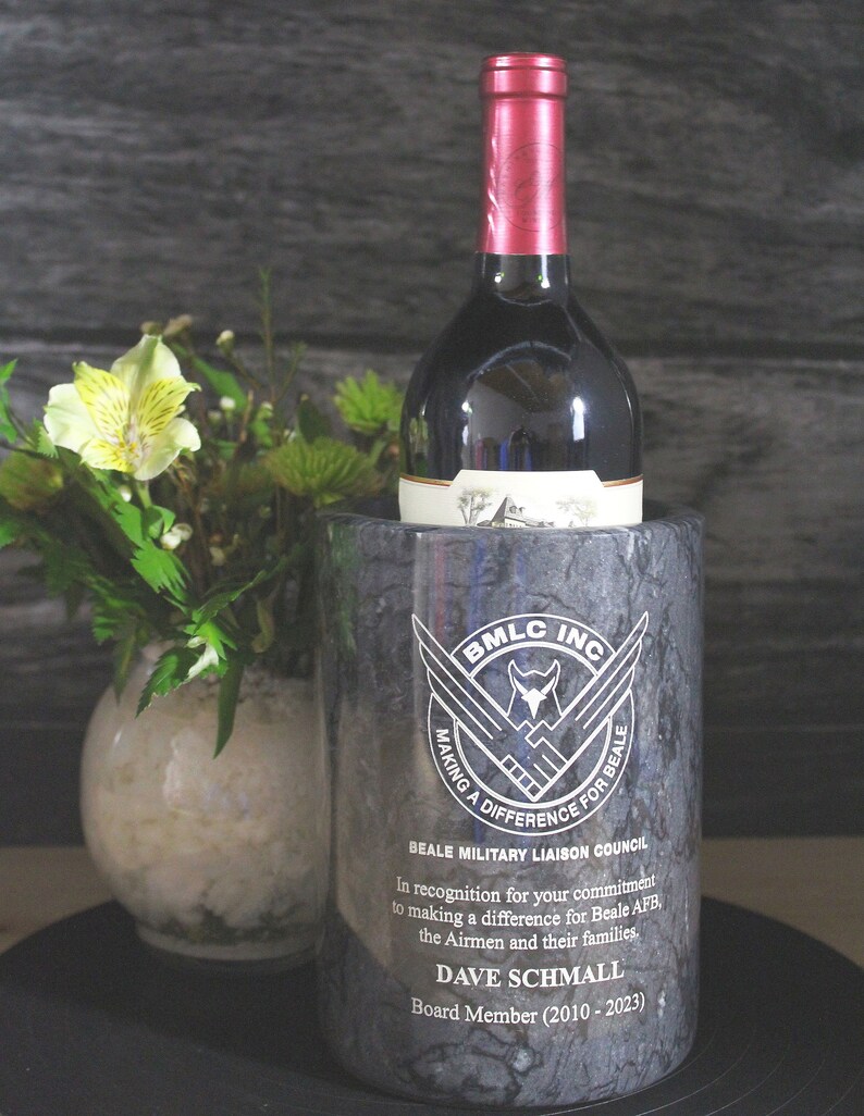 Beautifully Crafted Marble Wine Chiller Unique Personalized Gift for
