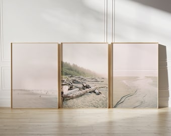 Tofino Beach Landscape TRIO, Printable Wall Art, Digital Print Photography, Vancouver Island Print, Pacific Northwest PNW - Set of 3 Prints