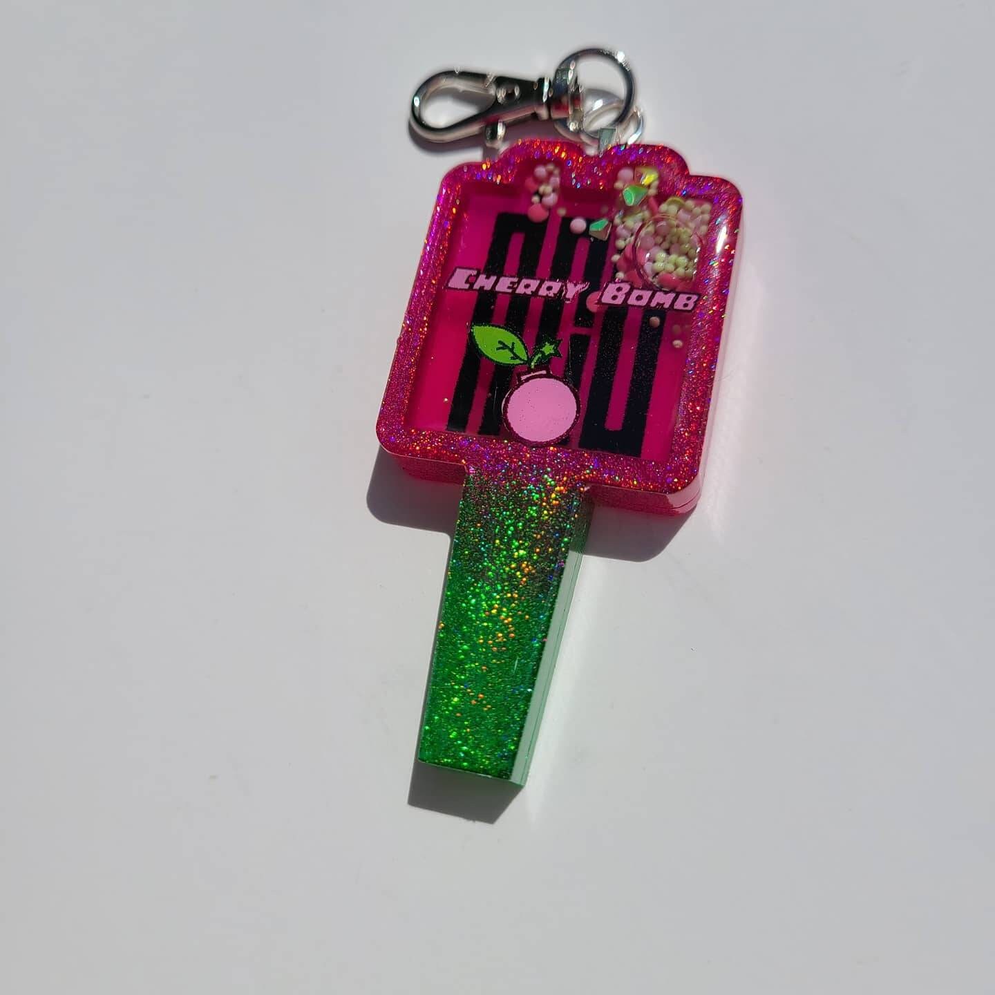Nct cherry bomb lightstick keychains Etsy