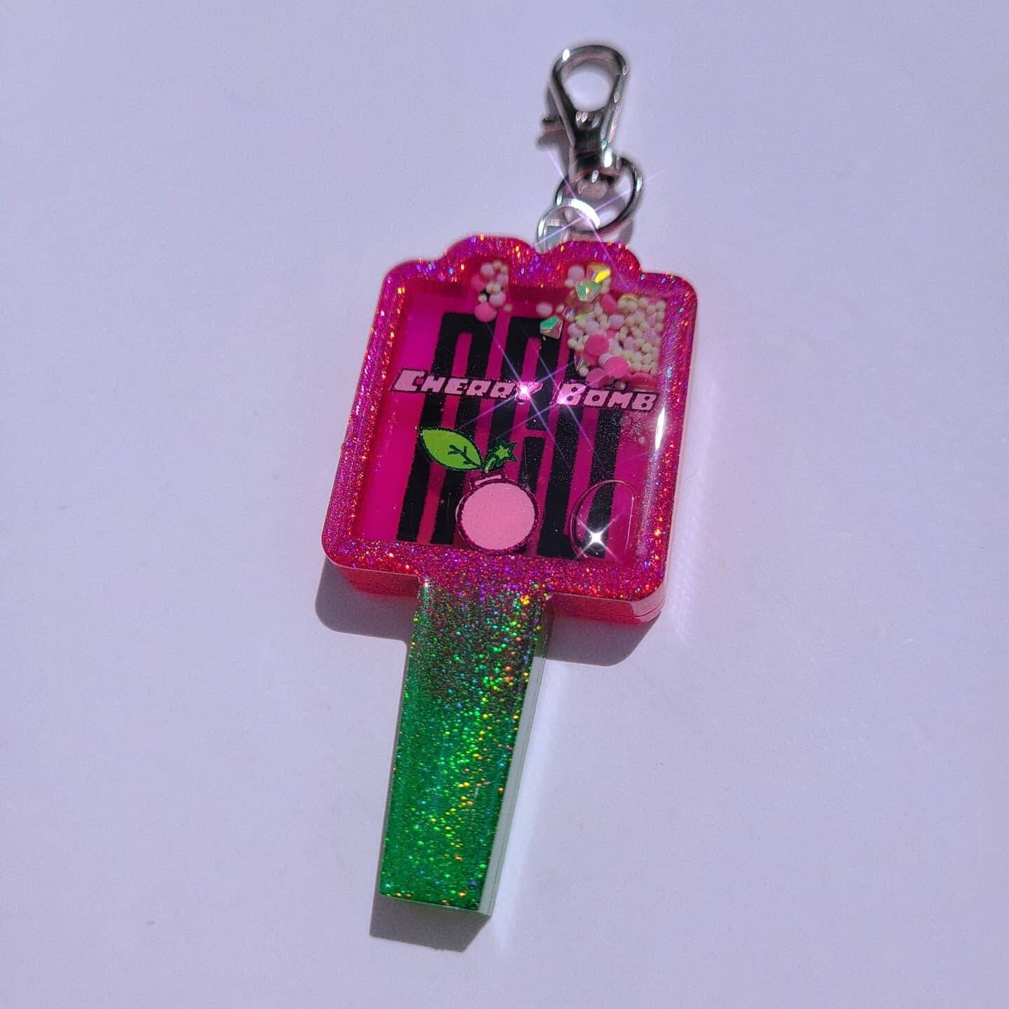 Nct cherry bomb lightstick keychains Etsy