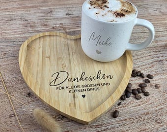 Thank you gift | Personalized mug & heart tray | Thank you for everything gift | Best friend gift | Small token of appreciation