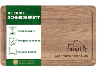 Geschenke zum Einzug | Einweihungsgeschenk | Schneidebrett personalisiert | Holzbrett Hochzeit | Einzugsgeschenk Hausbau Wohnung | 40x25x2cm