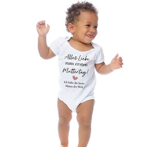 Muttertagsgeschenk Baby body I Geschenk erster Muttertag Mama I Botschaft personalisiert Jungen Mädchen Kinder 1. Mal Muttertag persönlich Bild 2