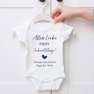 Geschenk | Alles Liebe zum Geburtstag Papa | Babybody Vater | personalisiert persönliche Botschaft | Bester Papa | Happy Birthday