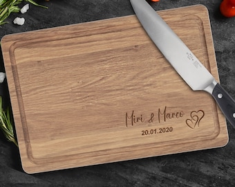 Personalized wedding gift | Personalized wedding cutting board | Wedding gifts for the bride and groom with engraving, wood | 40x25x2