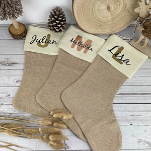 Nikolausstiefel personalisiert mit Name, Nikolausstrumpf Nikolausgeschenk Kinder, Weihnachtsstrumpf, Weihnachtssocke Geschenk gold