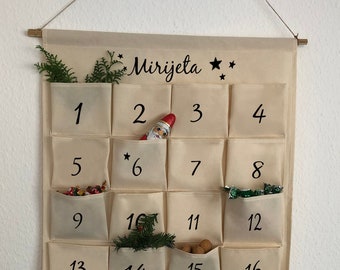 Advent calendar to fill, personalized with names for children, men & women, 24 doors, Christmas, Christmas gift
