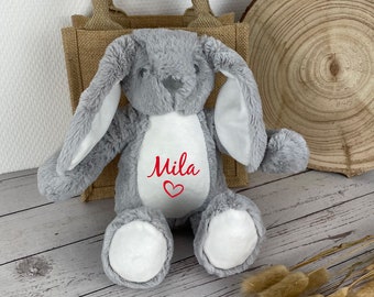 Kuscheltier Baby Personalisierter mit Name | Geschenk Kinder | Geburt Geschenk Mädchen Junge Taufe Geburtsgeschenk Stofftier