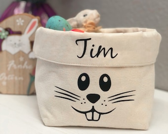 Personalisierter Osterkorb mit Kindernamen, Osternest zum befüllen, Osterhasenkorb Kinder, Geschenk, Junge, Mädchen, Osternest, Ostertasche