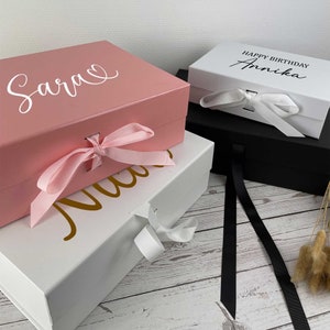 Geschenkbox Frau | Magnetische Box | Personalisiertes Geschenk | Hochzeit | Geburtstag | Geschenkverpackung mit Namen