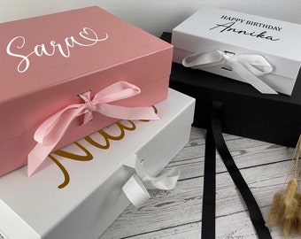 Gift box for women | Magnetic box | Personalized gift | Wedding | Birthday | Gift wrapping with name