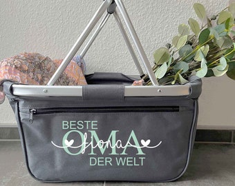 Geburtstagsgeschenk OMA | Personalisierter Einkaufskorb | Geschenk Geburtstag Muttertag Geburt | Geschenke für Oma | Beste Oma der Welt