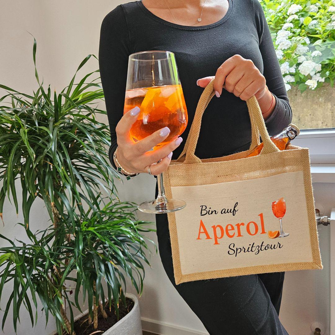 Aperol Spritz Tasche & Kosmetiktasche Set – Personalisiert, Waschbar, Perfekt Als Geschenk Für Aperol-Fans