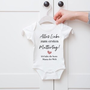 Muttertagsgeschenk Baby body I Geschenk erster Muttertag Mama I Botschaft personalisiert Jungen Mädchen Kinder 1. Mal Muttertag persönlich Bild 3