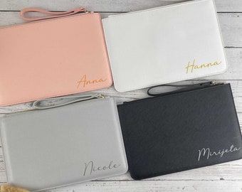 Personalized Clutch Bag with Name | Bridesmaid | Make-up bag | Gift for you | Wedding Wife Valentine's Day Maid of Best