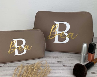 Kosmetiktasche personalisiert mit Name | Geschenk Frauen Geburtstag | Beautybag | Geburtstagsgeschenk Kulturbeutel Damen Freundin