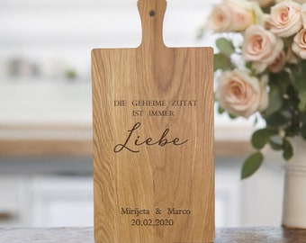 Personalized Wedding Gift Cutting Board | Wedding Gifts | Bride and Groom Gift | The secret ingredient is always love